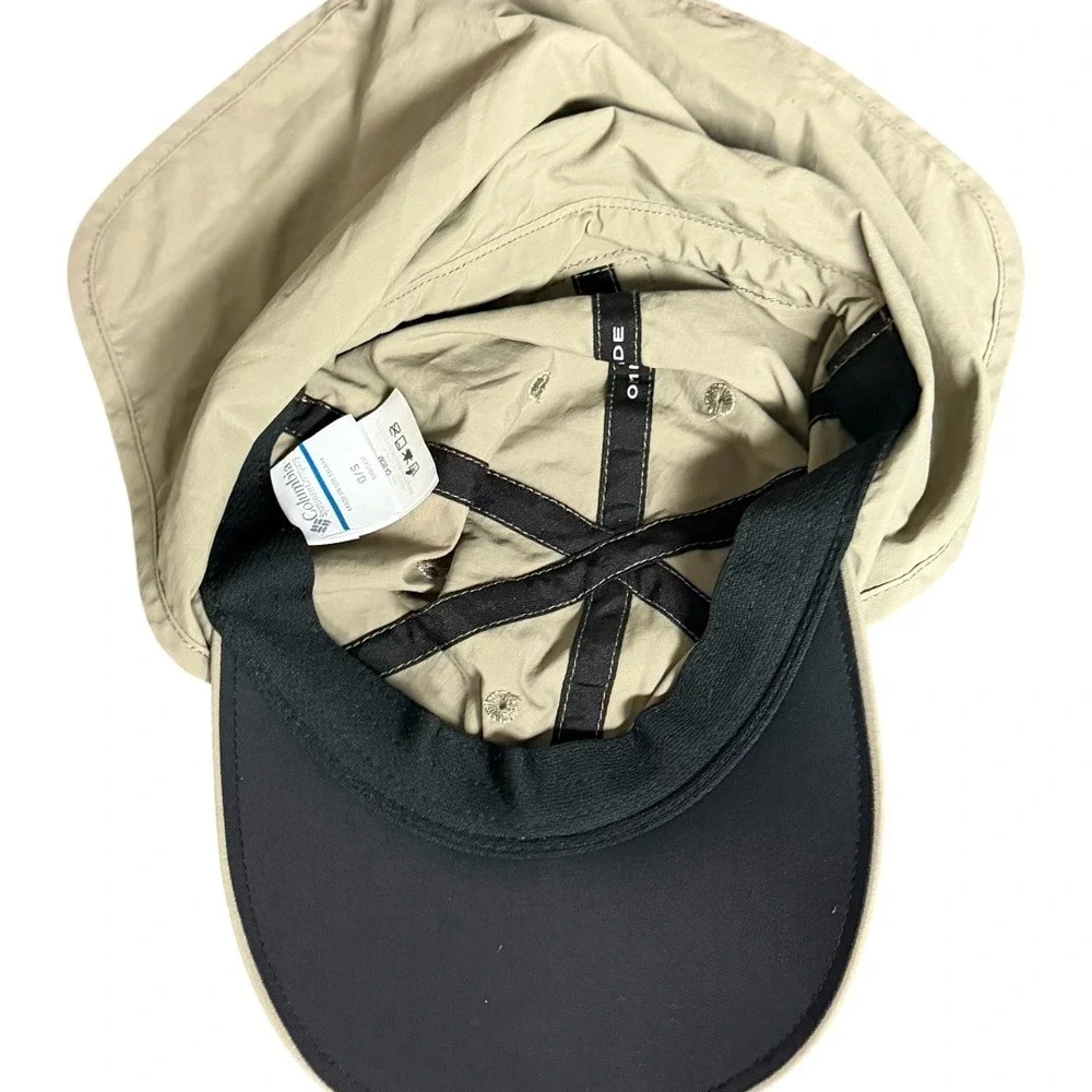 Columbia Neck Shield Sun Protector Hat Tan Khaki Nylon O/S